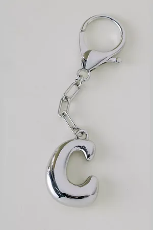 Anthropologie Bubble Letter Monogram Bag Charm