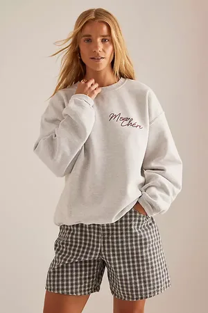 Anthropologie Cherry Icon Oversized Sweatshirt