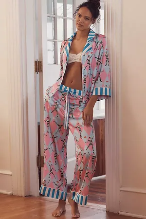 Karen Mabon Swing-Sleeve Harlequin Pyjama Set