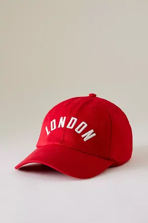 Anthropologie London Embroidered Baseball Cap