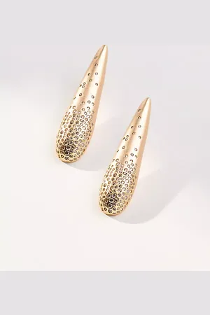 Anthropologie Pavé Triangle Drop Earrings