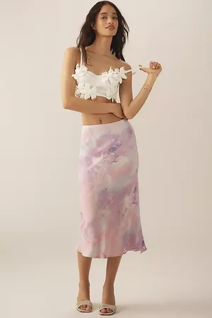 Anthropologie The Tilda Midi Slip Skirt