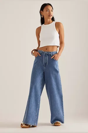seventy + mochi Blake Drawstring Wide-Leg Jeans