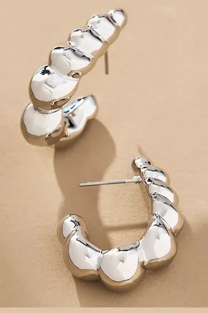 Anthropologie Scallop Hoop Earrings