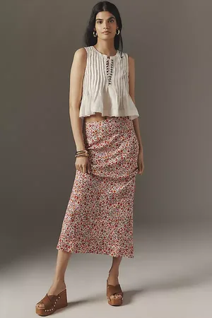 Anthropologie The Tilda Slip Skirt: Linen Edition