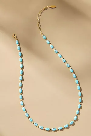 Anthropologie Sporty Epoxy Necklace