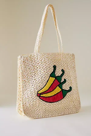 Anthropologie Farmers Market Raffia Tote