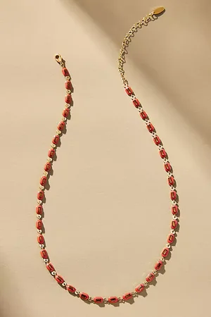 Anthropologie Sporty Epoxy Necklace