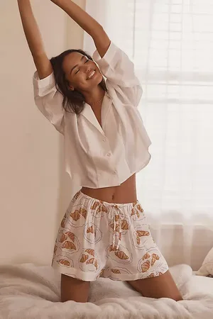 Anthropologie Dduende studio x Anthropologie Café Pleated Boxer Shorts