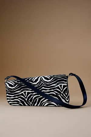 Anthropologie Animal Print East West Leather Shoulder Bag