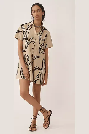 Anthropologie Short-Sleeve Swing Tunic Mini Dress