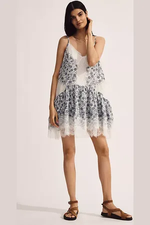 Anthropologie Sleeveless Lace Mini Dress