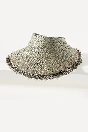 WYETH Fringed Straw Visor