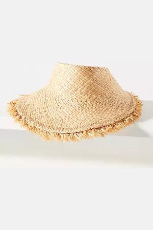 WYETH Fringed Straw Visor