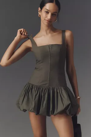 Shona Joy Maiori Square-Neck Bubble Mini Dress
