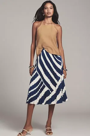Maeve The Valerie Pleated Midi Skirt by : Michelle Armas Edition