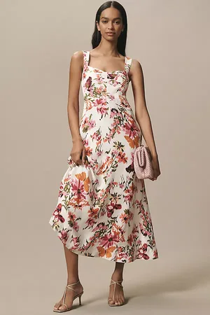 Maeve Sleeveless Seamed Midi Slip Dress