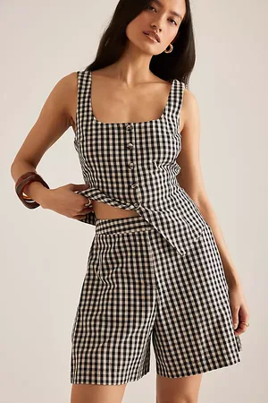 Anthropologie Gingham City Shorts
