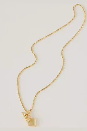 Anthropologie T-Bar Heart Pendant Necklace