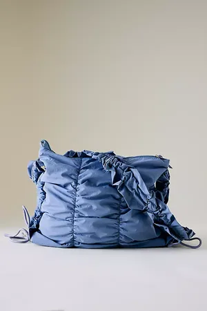 Damson Madder Ruched Tie Shoulder Bag