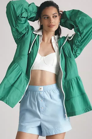Anthropologie Daily Practice Freestyle Hooded Babydoll Windbreaker Jacket