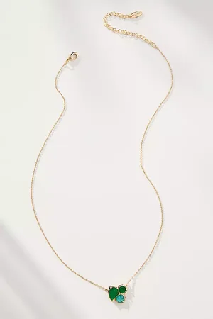 Anthropologie Dainty Crystal Cluster Necklace