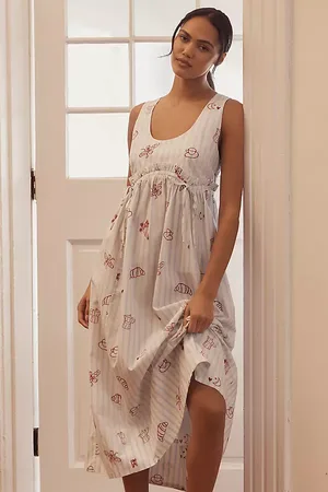 Anthropologie Dduende studio Cotton Nap Midi Dress