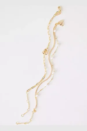 Anthropologie Pearl Bubble Monogram Bracelet