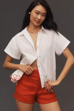 Maeve The Henrietta Buttondown Surf Shirt by : Cherry Edition