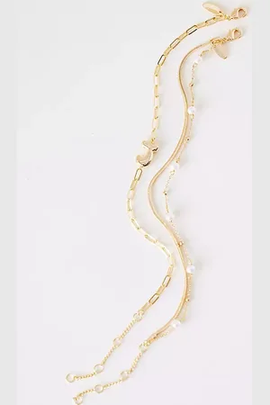 Anthropologie Pearl Bubble Monogram Bracelet