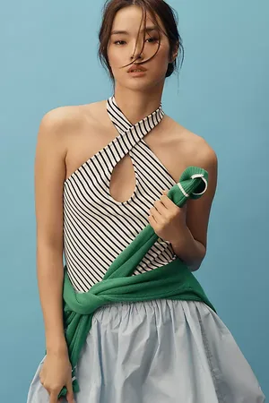 Maeve Twist-Front Halter Top