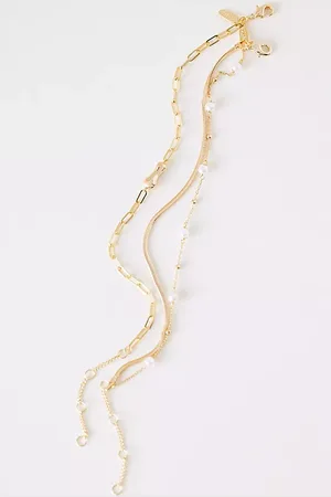 Anthropologie Pearl Bubble Monogram Bracelet