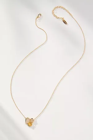 Anthropologie Dainty Crystal Cluster Necklace