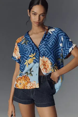 Anthropologie The Brenna Short-Sleeve Buttondown Shirt