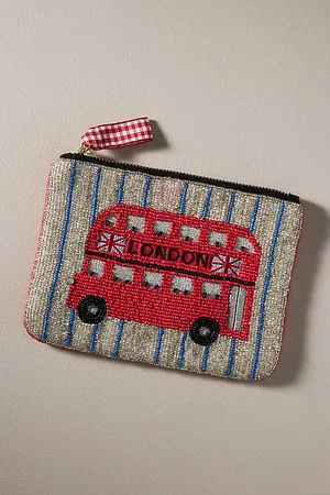 Anthropologie Beaded City Pouch