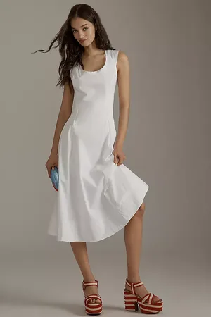 Anthropologie Sleeveless Scoop-Neck Midi Dress
