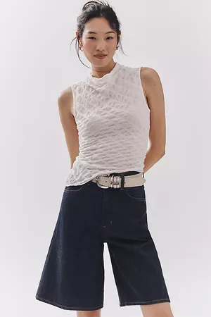 Maeve Asymmetrical Textured Tank Top