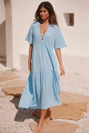 Anthropologie The Kallie Flowy Midi Dress