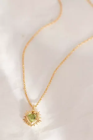 Rachel Jackson Gold-Plated Electric Love Birthstone Necklace