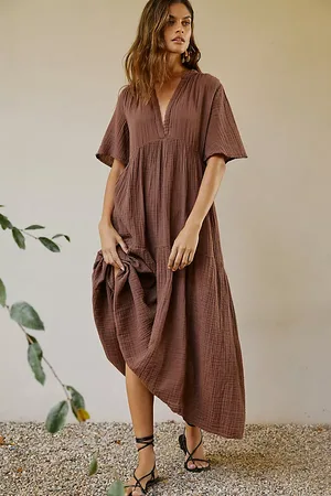 Anthropologie The Kallie Flowy Midi Dress