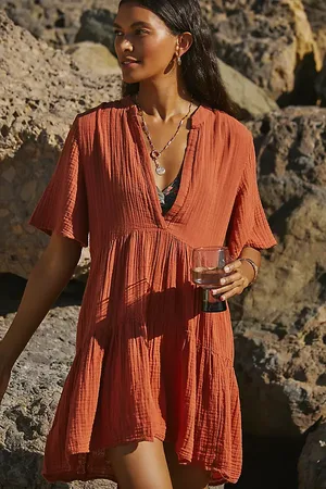 Anthropologie Kallie V-Neck Mini Tunic Dress
