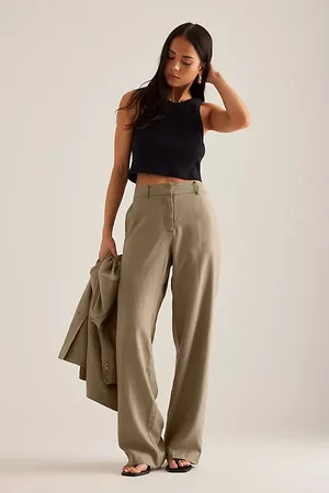 SELECTED Tania-Rita Linen Wide-Leg Trousers