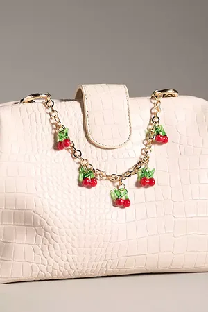Anthropologie Cherry Chain Bag Charm