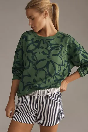 Maeve Sketchy Floral Sweatshirt