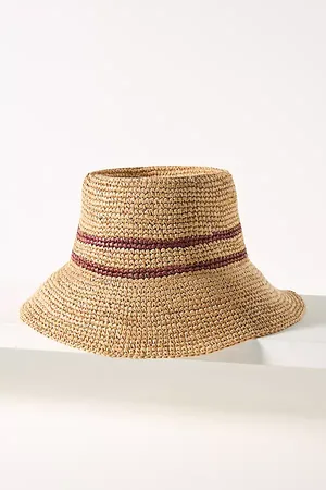 WYETH Raffia Straw Bucket Hat