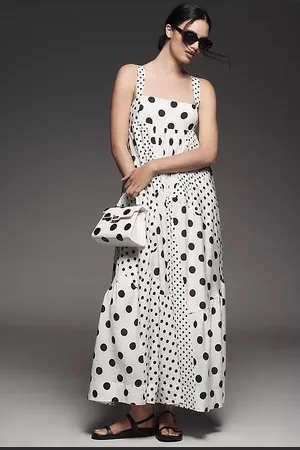 Maeve Sleeveless Square-Neck Babydoll Midi Dress