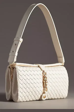 Anthropologie Woven Divided Shoulder Bag