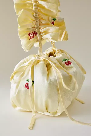 Damson Madder Simone Satin Scrunchie Bag