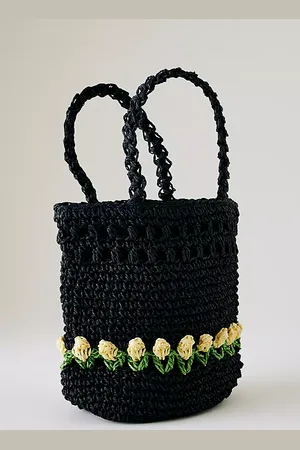 Damson Madder Raffia Tulip Grab Bag