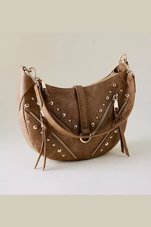 Melie Bianco Studded Faux-Leather Shoulder Bag